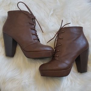 Lace up booties